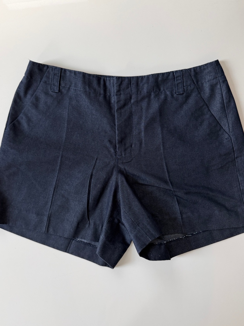 Banana Republic Navy Cotton-Blend Shorts